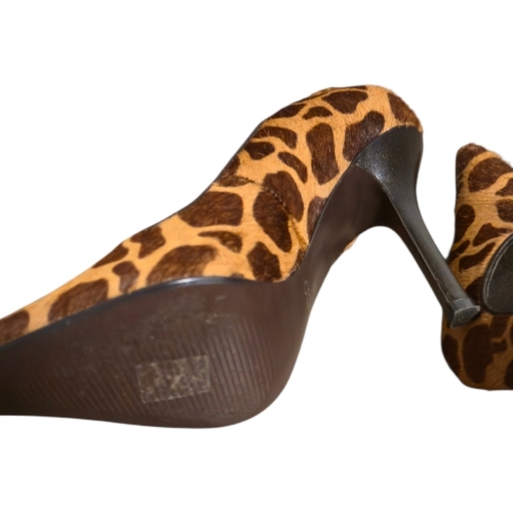 Aldo Verone Calf Hair Leopard Print Heels - Picture 4 of 5